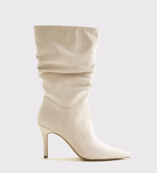 Vegan Suede Slouch Boots